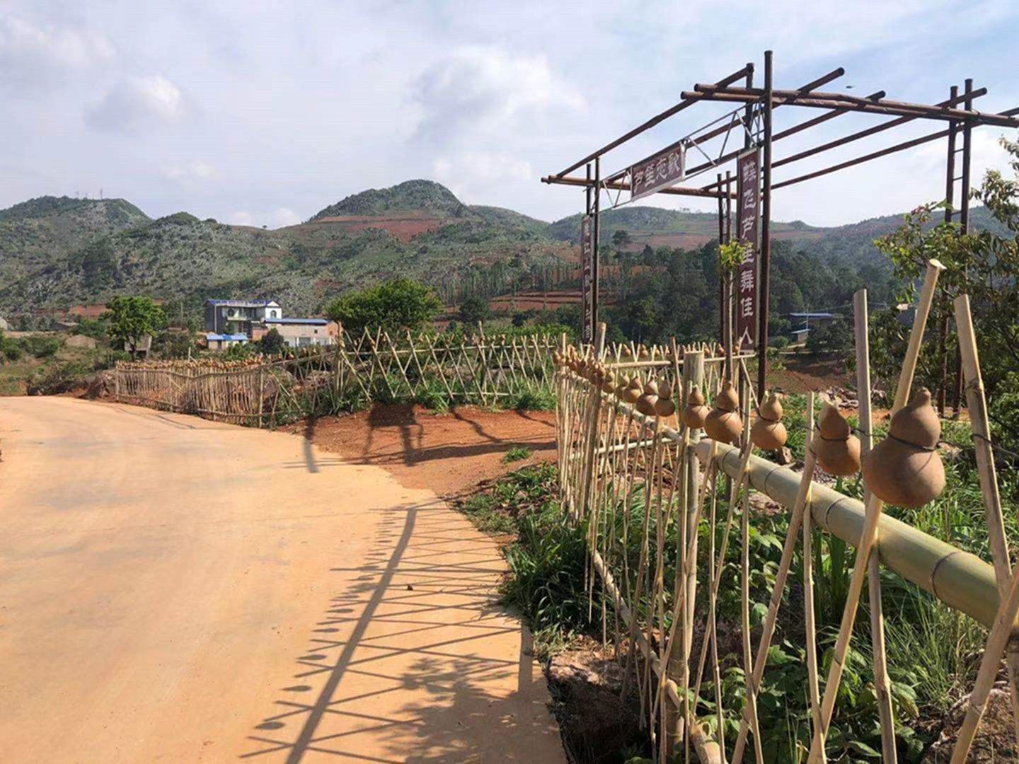 为来到苗村大石包村的八方朋友,个个都得到了苗家人送上的祝福(竹葫)